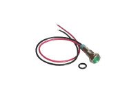 Green 10-24V 6mm LED Metal Indicator Light with 15CM Cable