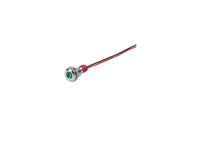 Green 3-9V 12mm LED Metal Indicator Light with 15CM Cable