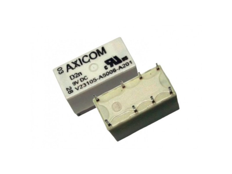  AXICOM 9V 2A DC V23105-A5006-A201 8 Pin DPDT PCB Mount Telecom Relay
