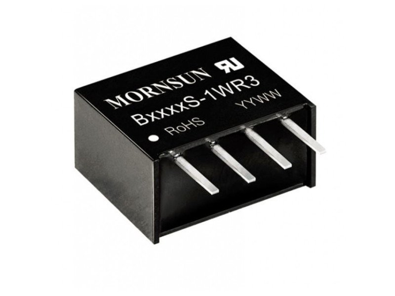 B0512S-1WR3 Mornsun 5V to 12V DC-DC Converter 1W Power Supply Module - Compact SIP Package