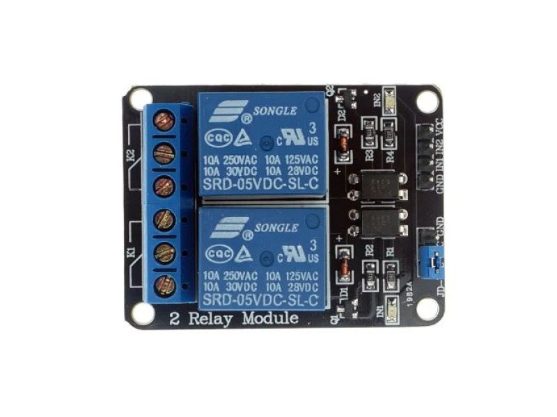 5V Dual Channel Relay Module with Optocoupler