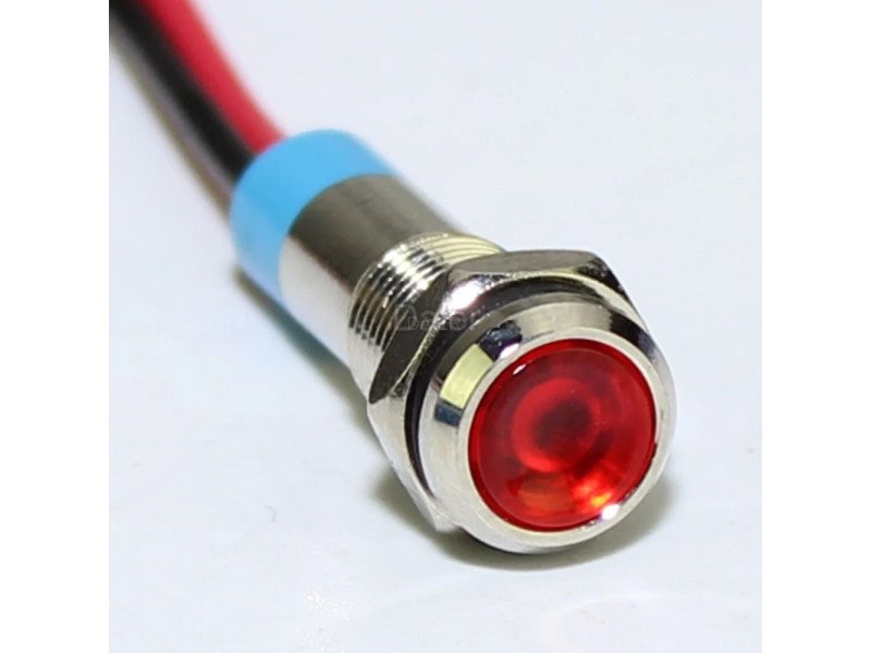Red 3-9V 12mm LED Metal Indicator Light