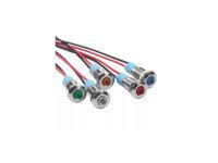 Red 3-9V 6mm LED Metal Indicator Light with 15CM Cable