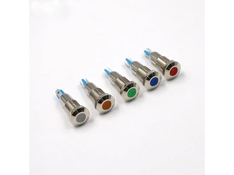 Red 3-9V 8mm LED Metal Indicator LightRed 3-9V 8mm LED Metal Indicator Light