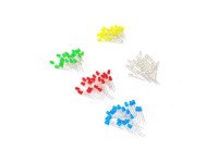 50 Pcs Assorted LEDs Set 3mm DIP (10 LEDs x White Yellow Red Green Blue)
