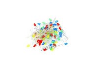 50 Pcs Assorted LEDs Set 5mm DIP (10 LEDs x White Yellow Red Green Blue)