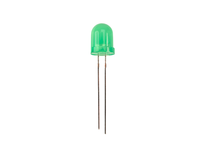 Green Round LED Diffused 8MM DIP (Pack of 5)