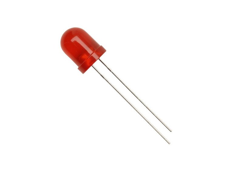 Red Round LED Diffused 8mm DIP (Pack of 5)
