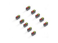 3MM Double Hole Lamp Holder with (Yellow+ Red) color Light (Pack of 10)