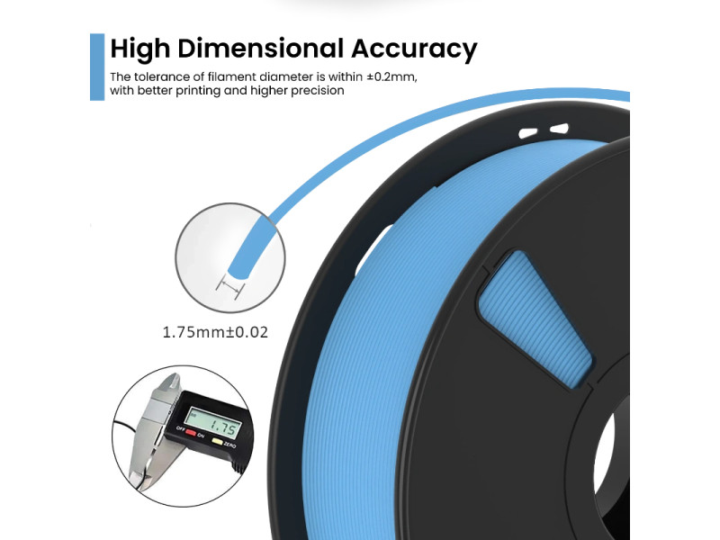 AlmightyFila 3D Printer Filament PLA+ Sky Blue 1.75 MM / 1 KG