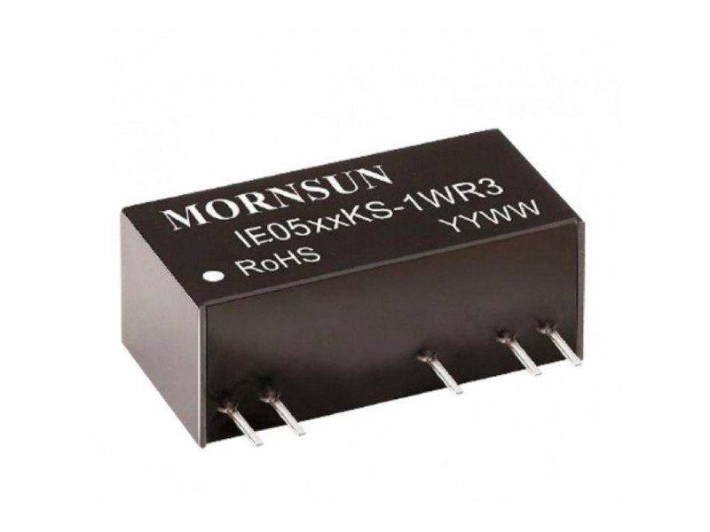 IE0515KS-1WR3 Mornsun 5V to ±15V DC-DC Converter 1W Power Supply Module - Compact SIP Package