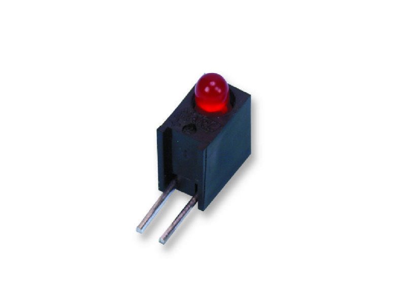 3MM Single Hole LED Light Holder with Red led Light (Pack of 10)