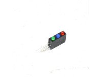 3MM Three Hole Lamp Holder with (Red+Blue+Green) color Light (Pack Of 10)