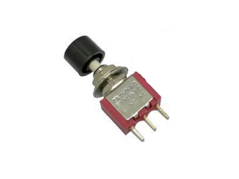 Black DS-612 6MM 3PIN Mini Momentary Self- Reset Automatic Return Push Button Switch