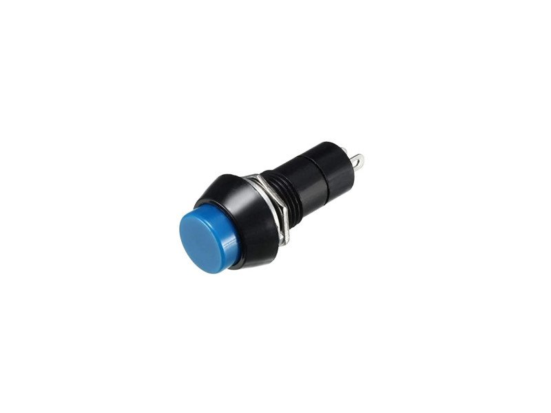 Blue PBS-11A 12MM 2PIN Self-Locking Round Plastic Push Button Switch