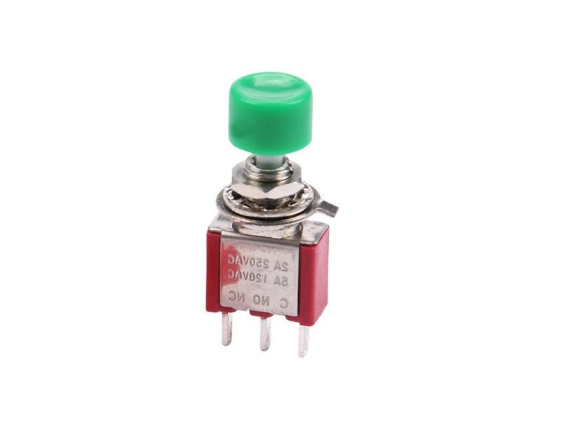Green DS-612 6MM 3PIN Mini Momentary Self- Reset Automatic Return Push Button Switch