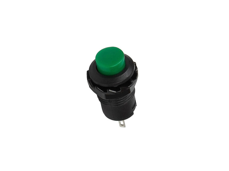 Green AC 3A 250V 12mm 2Pin Momentary Self Reset Round Cap Push Button Switch