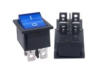 High voltage KCD4 DPST Blue 250V 16A ON-OFF 4 Pin Rocker Switch