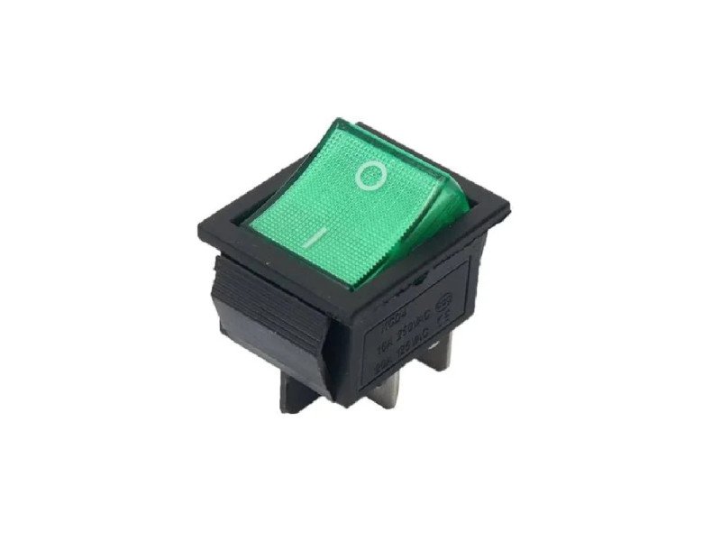 High voltage KCD4 Green DPST 220V 16A ON-OFF 4Pin Rocker Switch