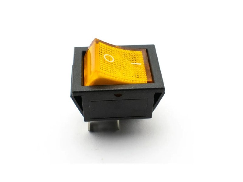 High voltage KCD4 Yellow 220V,16A DPST ON-OFF 4Pin Rocker Switch