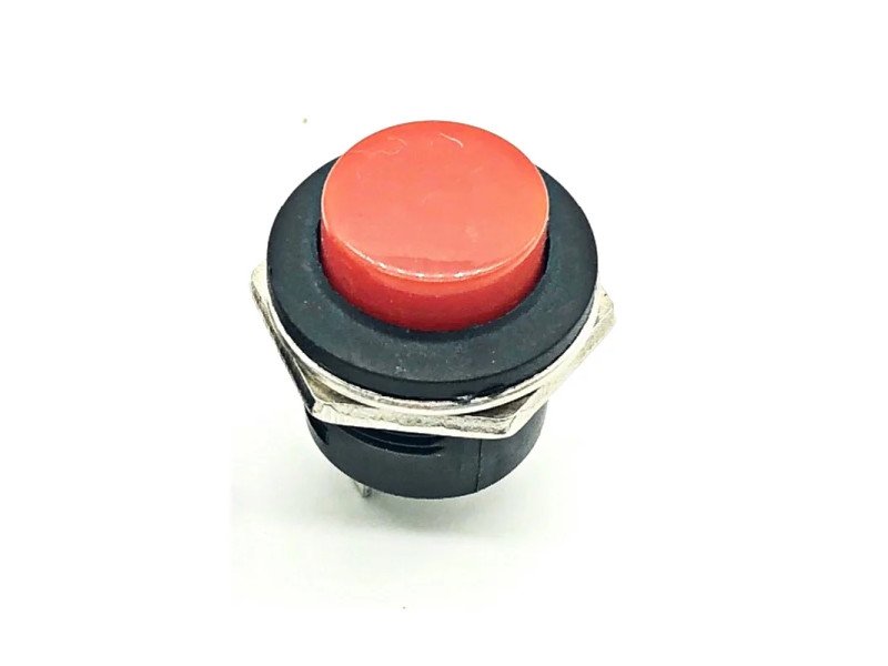Red R13-507 16mm No Lock Push, Button Momentary Switch 3A, 250V