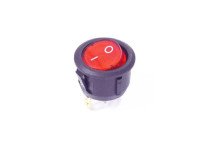 Round Rocker switch 6A 250V 2PIN RED led