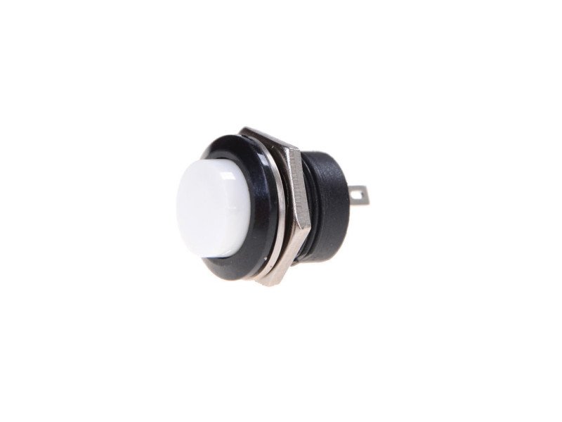 White R13-507 16MM 2PIN Momentary Self-Reset Round Cap Push Button Switch
