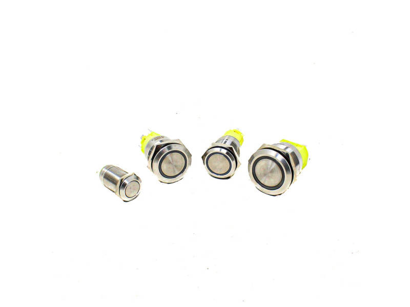 Yellow 22 mm 220 V LATCHING Metal Switch