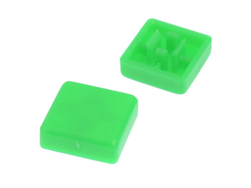12x12x7.3 MM Cap for Square tactile Switch – Green (Pack of 5)
