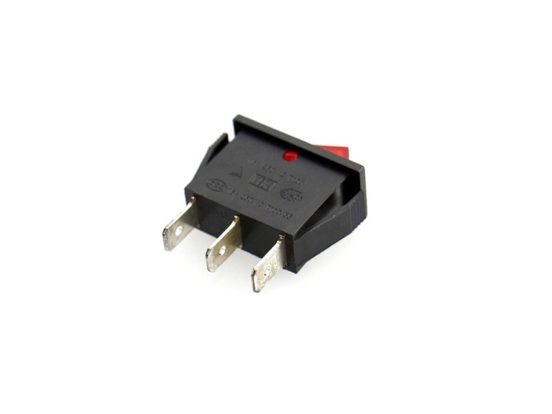 KCD3 AC 250V 16A SPDT ON-OFF Red Light Rocker Switch 3 Pin