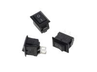 KCD11 AC 250V 3A 2 Pin SPST Snap in Mini Boat Rocker Switch (Pack of 10)