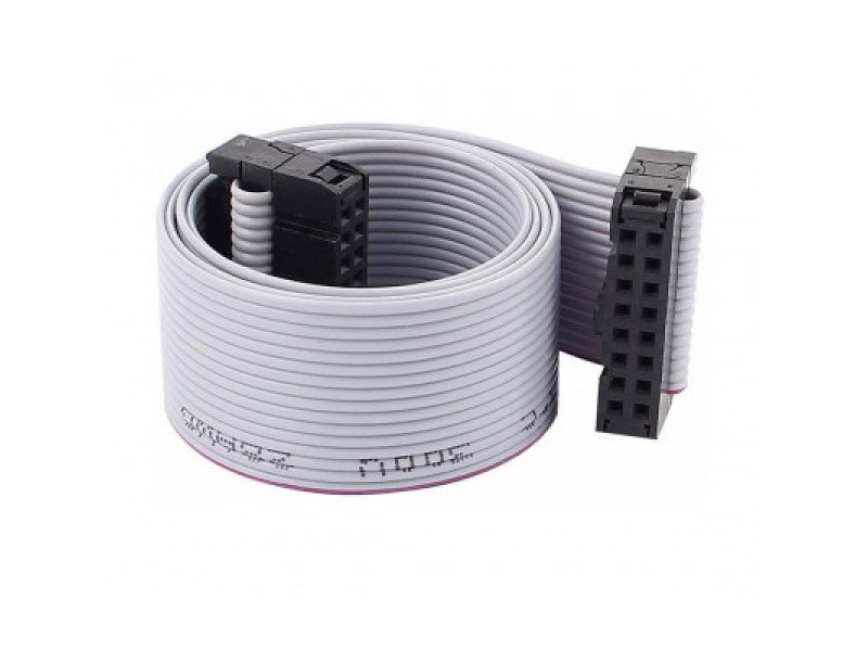 16 Pin (16 Wire) Female to Female Flat Ribbon Cable (FRC) Cable with Connector - 30 cm Length
