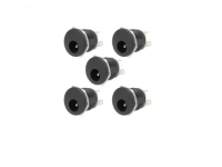 DC Power Jack Panel Mountable Female Connector 3 Pin 12mm Panel hole (Pack Of 5)