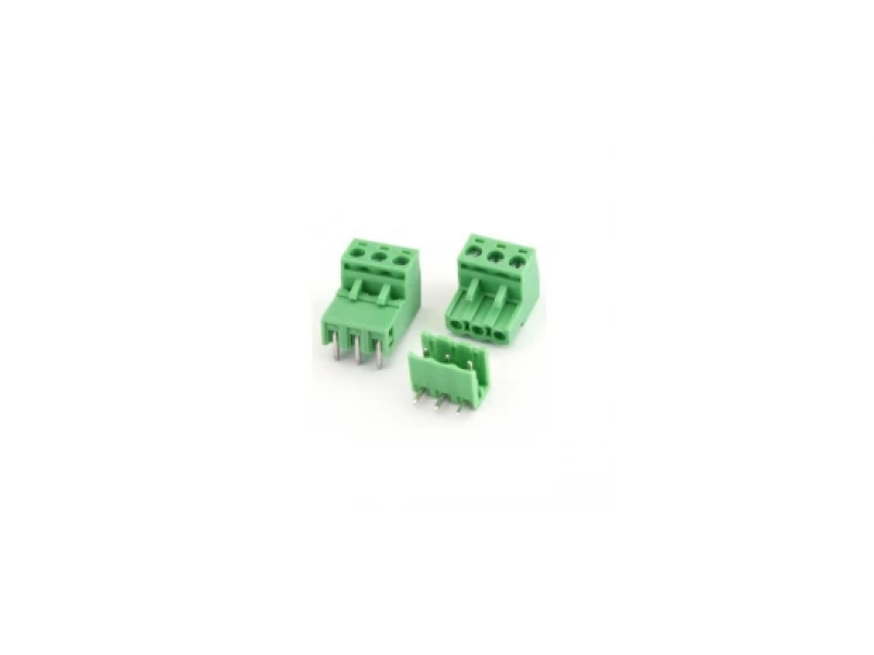 XY2500 / ZB2500 - 3 pin Male & Female Pluggable Terminal Connector Right Angle -Pitch 5.08mm (Pack Of 5)