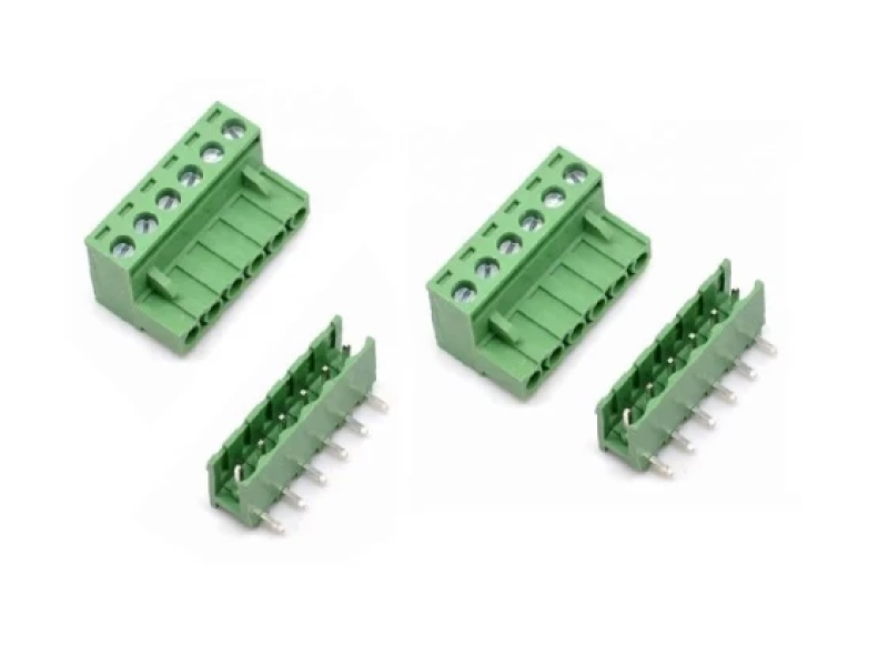 XY2500 / ZB2500 - 6 pin Male & Female Pluggable Terminal Connector Right Angle -Pitch 5.08mm (Pack Of 2)