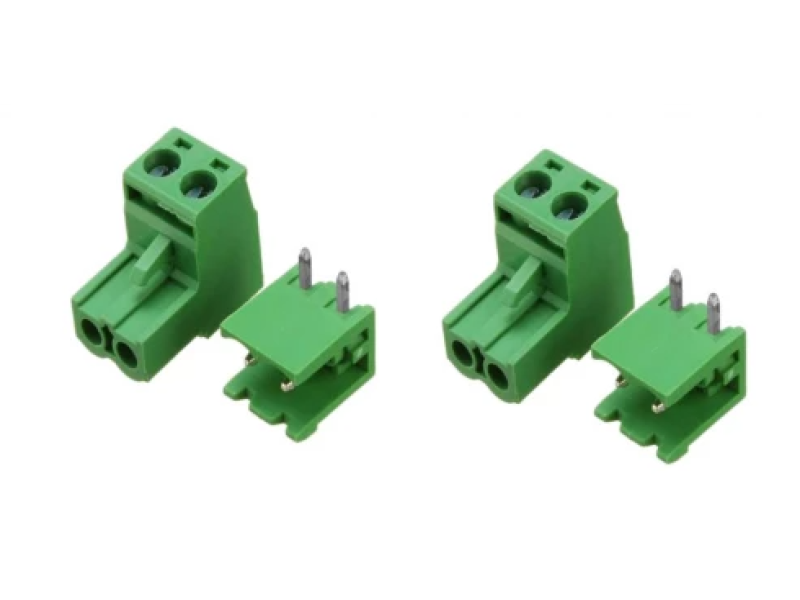XY2500 / ZB2500 - 2 pin Male & Female Pluggable Terminal Connector Right Angle -Pitch 5.08mm (Pack Of 2)