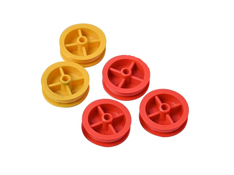 24mm Pulley for toy motor and science projects experiments-Multicolor (Pack of 5)