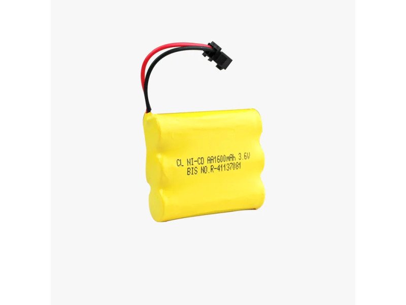 Ni-Cd 1600mAh 3.6v AA Cell Battery Pack with SM Connector