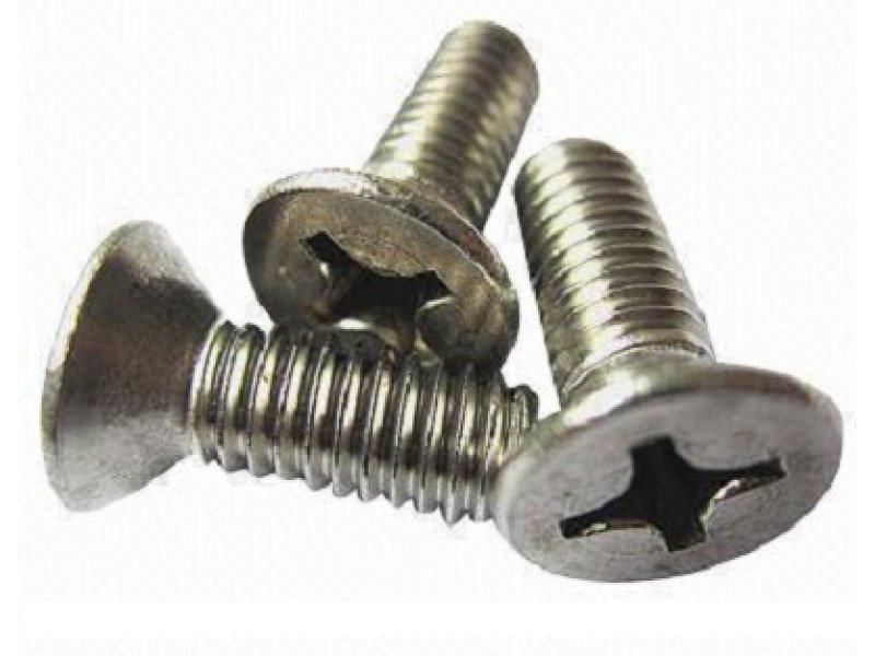  CSK Slotted MS Sheet Metal Screw (Dia 8mm, Length 16mm)-Pack of 10