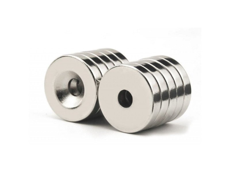 20mm x 5mm x 5mm (20x5x5 mm) Neodymium Ring Countersunk Magnet