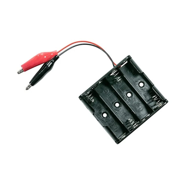 4 x AAA Battery Holder Box with Alligator Clips