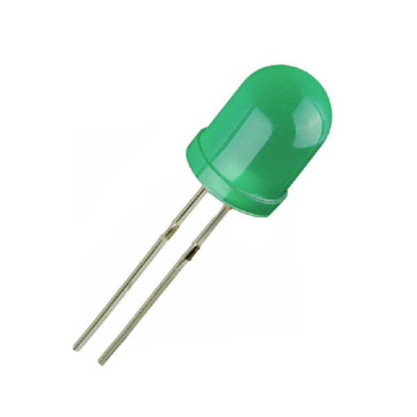 Green LED Diffused 10mm DIP (Pack of 5)