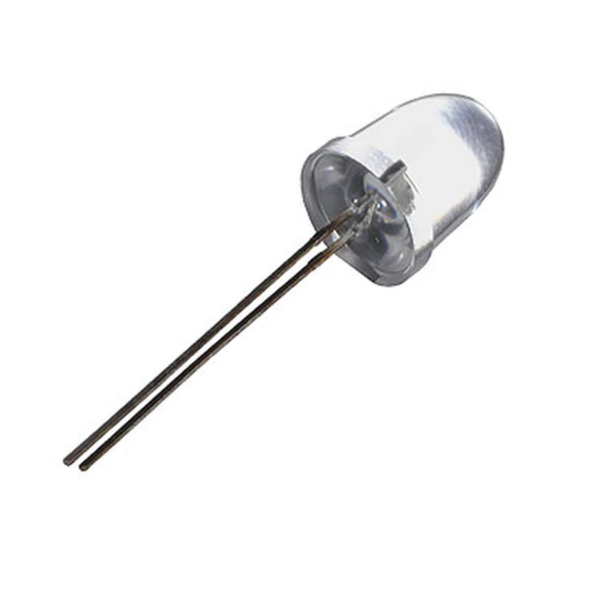 White LED Transparent 10mm DIP  (Pack of 5)