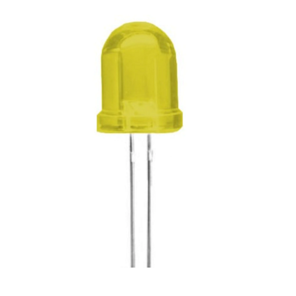 Yellow LED Diffused  10mm DIP (Pack of 5)