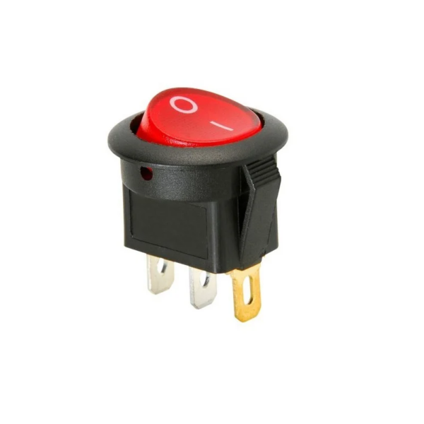 10A 250V AC SPDT ON-OFF Round Rocker Switch with Light? 2Pcs.