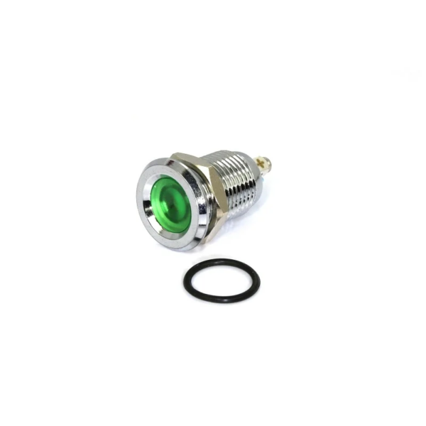 Green 220V 12mm LED Metal Indicator Light