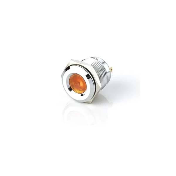 Yellow 220V 12mm LED Metal Indicator Light