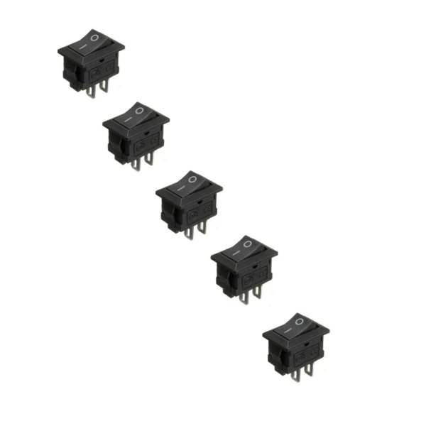 3A 250V AC SPST ON-OFF Rocker Switch ? 5Pcs.