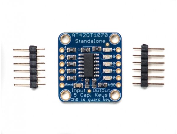 Standalone 5-Pad Capacitive Touch Sensor Breakout - AT42QT1070