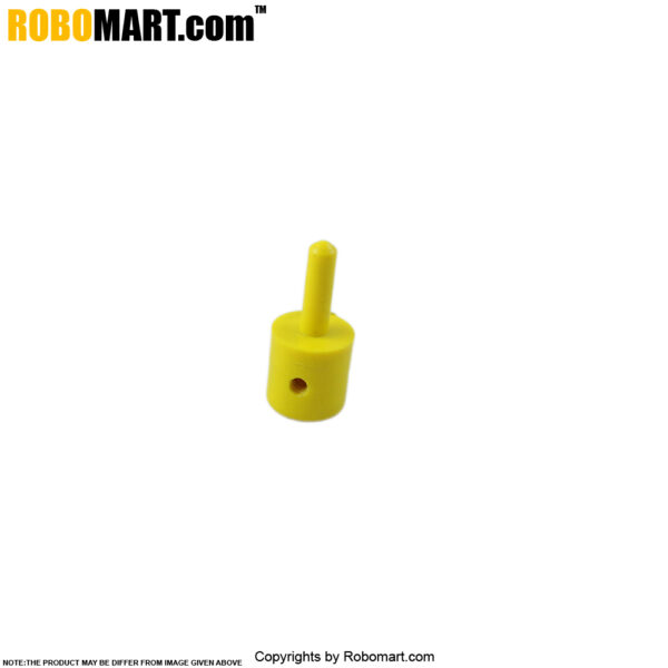 6 MM To 4 MM Robot Wheel Coupling (Yellow) Pack of 2